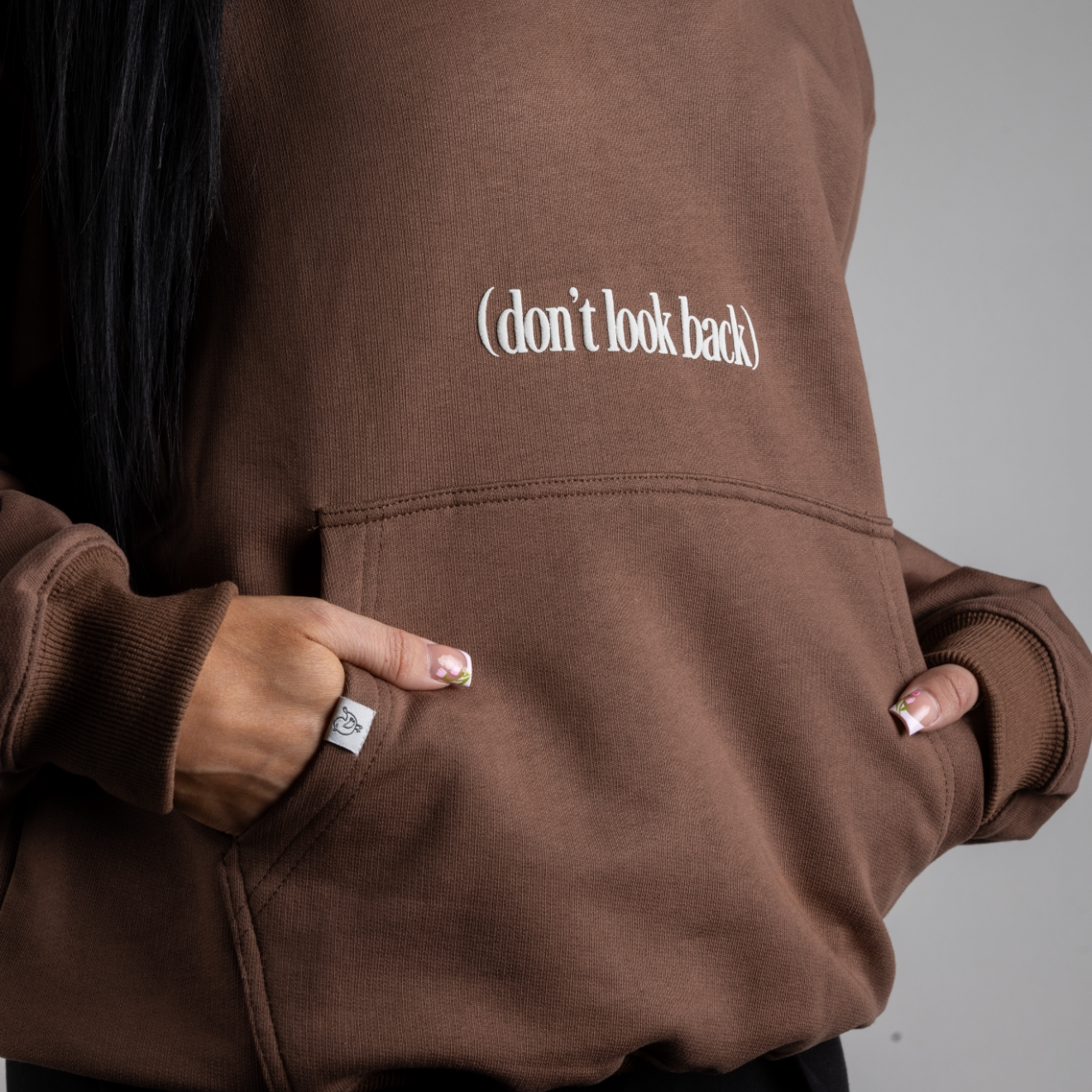 DON'T LOOK BACK MOCHA HOODIE